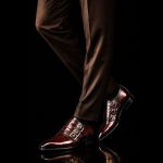 Men’s Burnished Brown Leather Triple Monk Strap Shoes