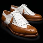 Men’s Brown and White Leather Kiltie Brogue Shoes - Image 4