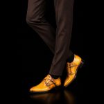 Men’s Golden Tan Leather Double Monk Strap Shoes