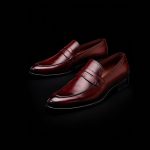 Men’s Burgundy Leather Penny Loafer - Image 4