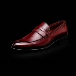 Men’s Burgundy Leather Penny Loafer - Image 2