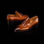 Men’s Brown Leather Tassel Loafers - Image 4